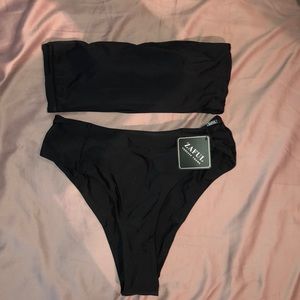 Zaful bandeau high waisted swim suit